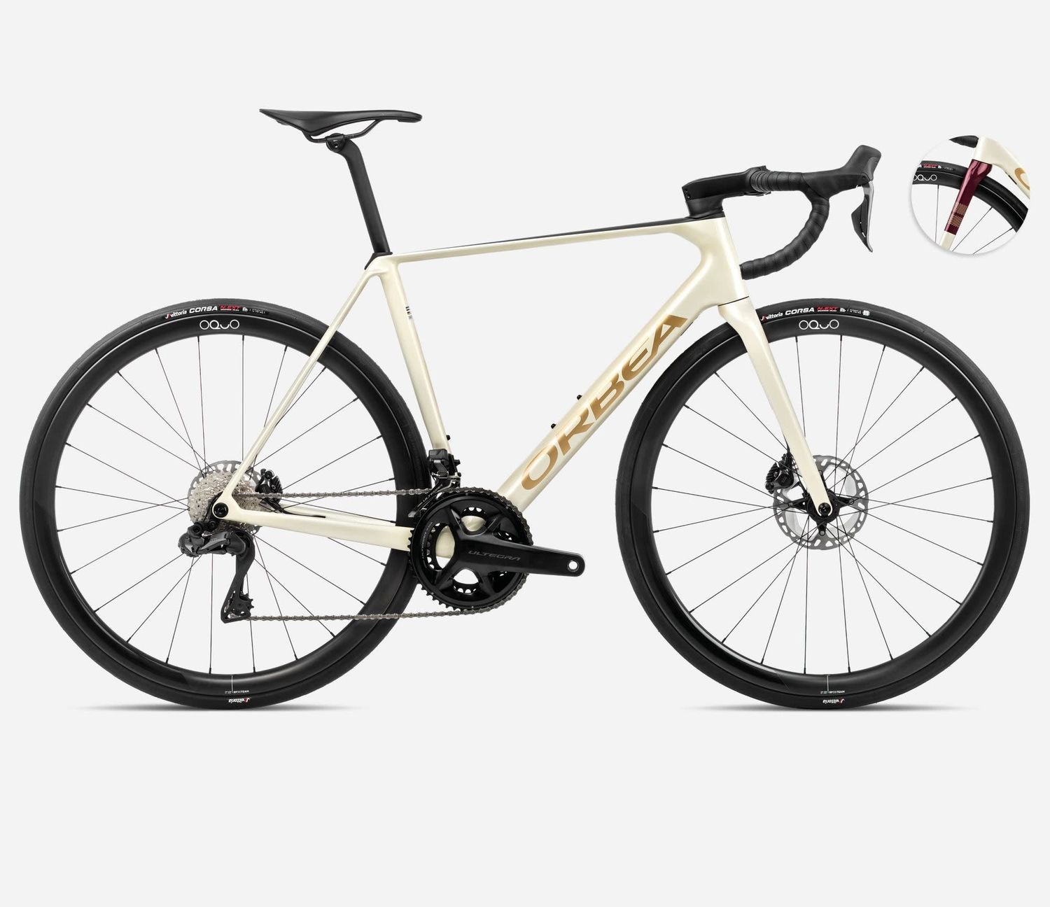 Orbea Orca M20i Team 2025, Color: Ivory White-Burgundy (Gloss)-Vulcano (Matt), Size: 47 cm