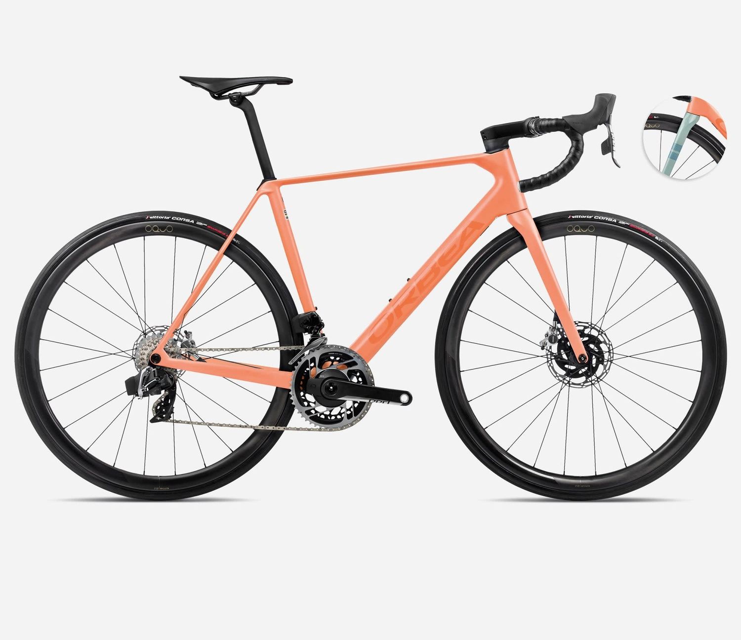 Orbea Orca M11eLTD PWR 2025, Color: Orange Cloud (Matt) - Stone Blue (Matt-Gloss), Size: 47 cm