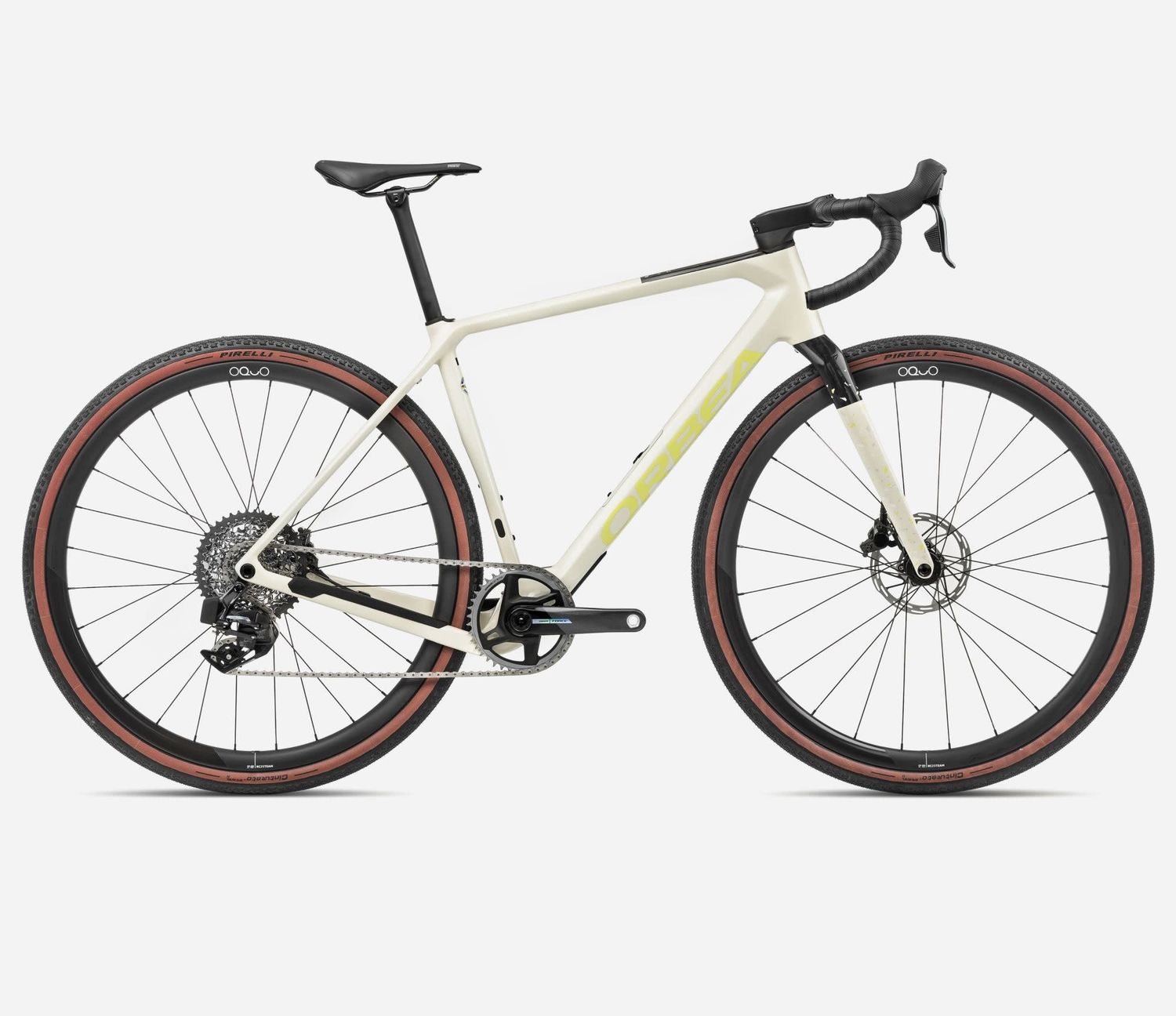 Orbea Terra M21e Team 1X 2025, Color: Ivory White - Spicy Lime (Gloss), Size: XS
