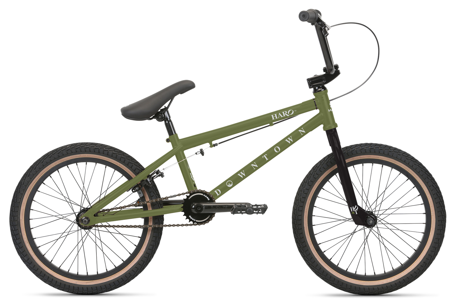Haro Downtown 18&quot;, Color: Matte Army Green, Size: 18&quot;