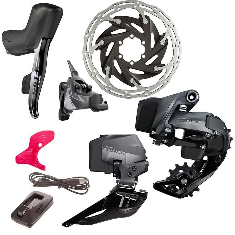 SRAM, Force eTap AXS HRD, Build Kit, 2x, Hydraulic Disc, Flat Mount, 6-bolt, Kit