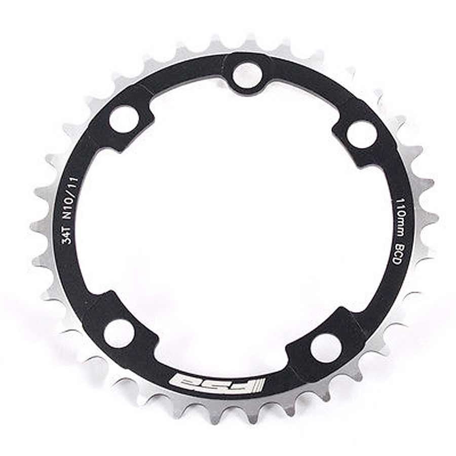FSA, 371-0234, 34T, 11sp, BCD: 110mm, 5 Bolt, Super ABS Road, inner Chainring, For Double, Aluminum, Black