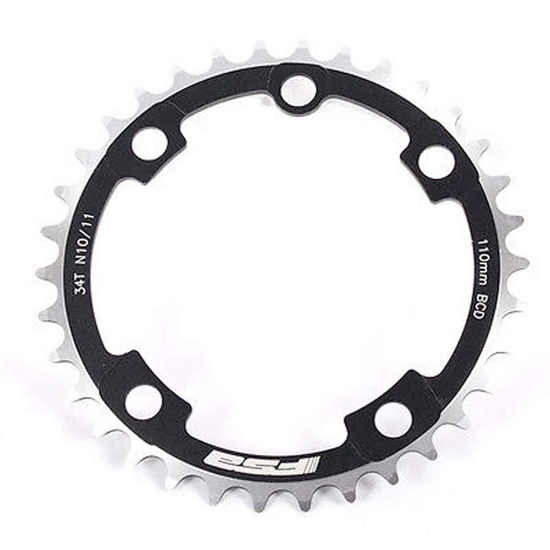 FSA, 371-0234, 34T, 11sp, BCD: 110mm, 5 Bolt, Super ABS Road, inner Chainring, For Double, Aluminum, Black