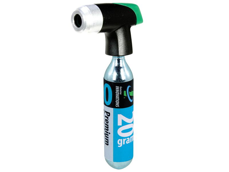 Genuine Innovations, Hammerhead, Co2 Inflator, 12g-25g and Big Air, Presta, Schrader, Black