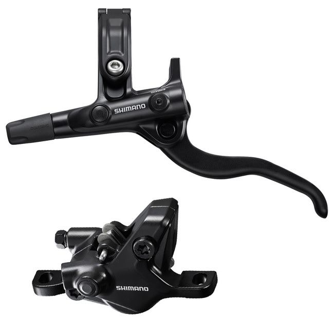 SHIMANO DISC BRAKE ASSEMBLED SET/J-kit, BL-M4100(L), BR-MT410(F), BLACK, W/O ADAPTER, RESIN PAD (W/O FIN), 1000MM HOSE (SM-BH59-SS BLACK), W/CONNECTER INSERT