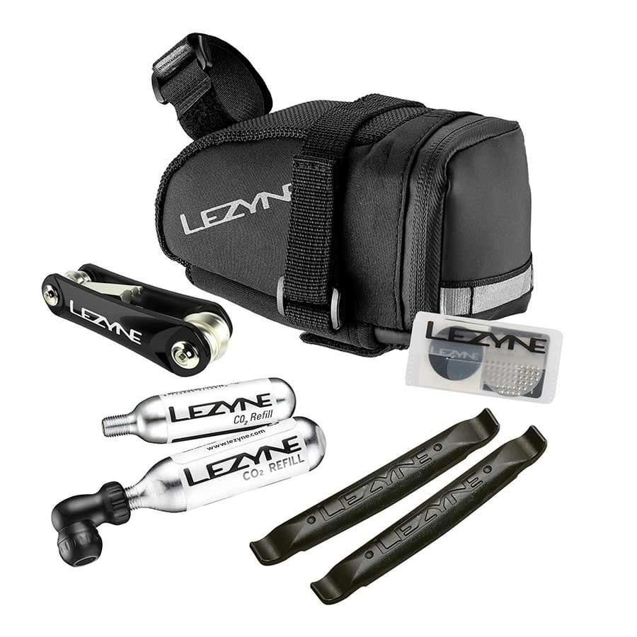 Lezyne, M-Caddy CO2 Kit, CO2 Inflator, Threaded, Presta, Schrader, Saddle bag, 2x16g
