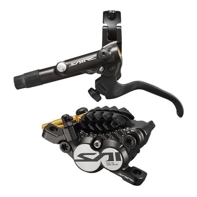 SHIMANO DISC BRAKE ASSEMBLED SET/J-KIT, SAINT, BL-M820-B(L), BR-M820(F), METAL PAD(W/FIN),