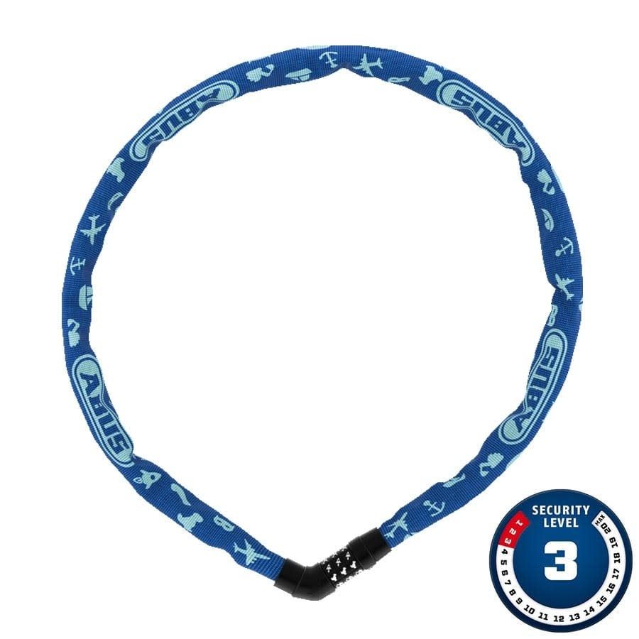 Abus, Steel-O-Chain 4804C, Chain Lock, Combination, 4mm, 75cm, 2.5&#39;, Blue