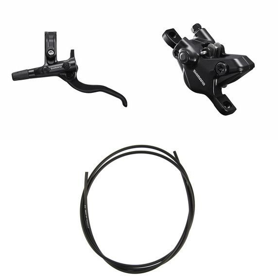 SHIMANO Brake (Kit) BRMT410KTBLM4100 Left / front Resin without fin Without adapter for post mount fork 1000 (black)