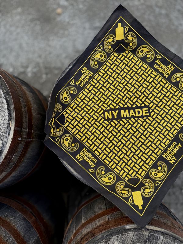 Hudson Whiskey Bandana - Black &amp; Yellow