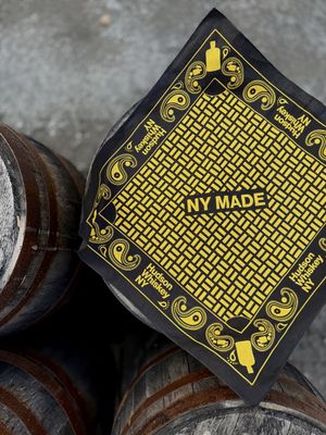Hudson Whiskey Bandana - Black &amp; Yellow