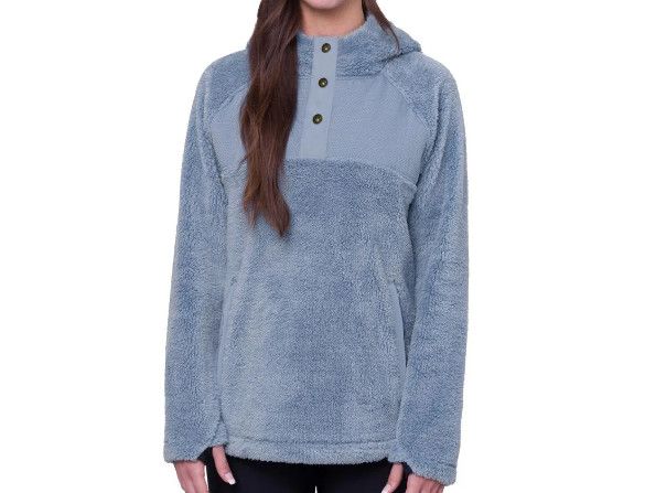 686 Hemlock Sherpa Fleece Hoody Womens, Color: Steel Blue, Size: MD