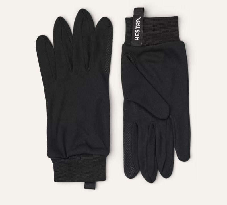 HESTRA Silk Liner Touch Point, Color: Black, Size: 11