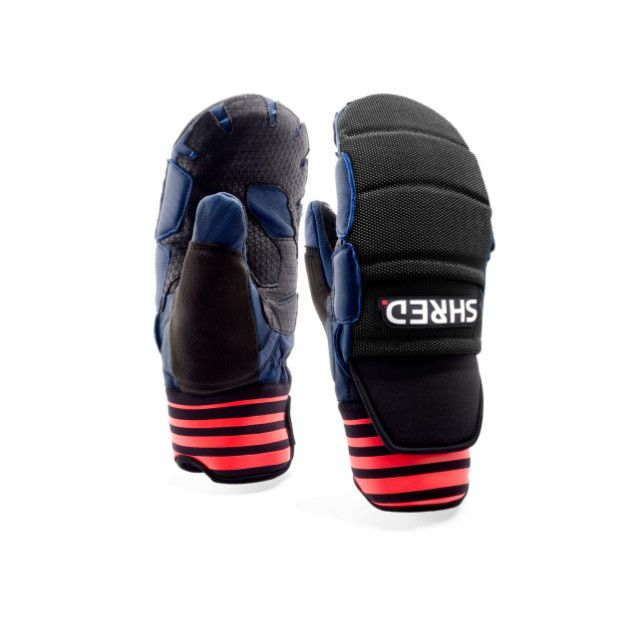 SHRED Ski Race Mitt, Color: Navy/Rust, Size: SM