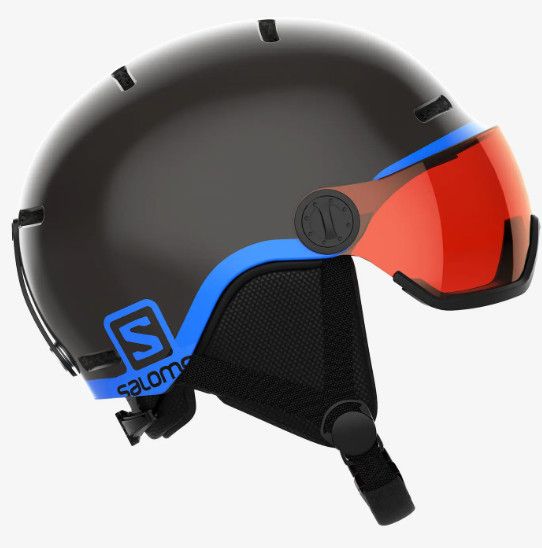 SALOMON Grom Visor Helmet, Color: Black/Universal, Size: KM