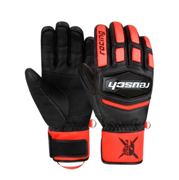 REUSCH Worldcup Warrior Team Glove, Color: Black/Fluo Red, Size: 10.0