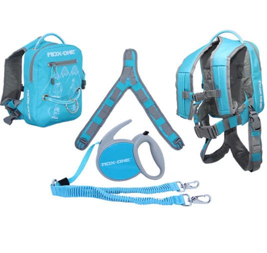MDXONE Snowboard Harness With Retractable Leash, Color: Aqua