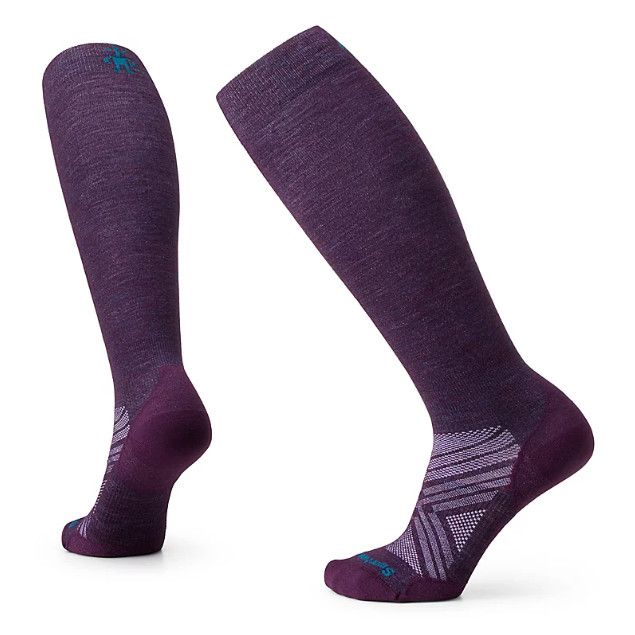 SMARTWOOL Ski Zero Cushion Extra Stretch OTC Socks Womens, Color: Purple Iris, Size: MD