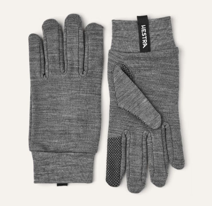 HESTRA Merino Touch Point Glove, Color: Grey, Size: 11