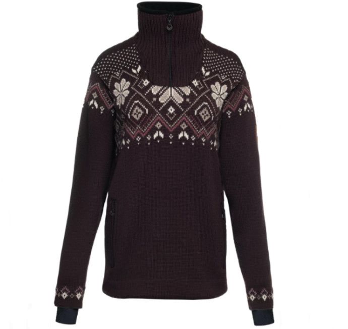 DALE OF NORWAY Fongen WP Feminine Sweater, Color: Aubergine, Size: SM
