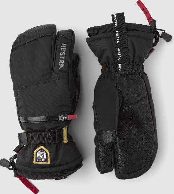 HESTRA All Mountain CzOS 3-finger, Color: Black, Size: 9