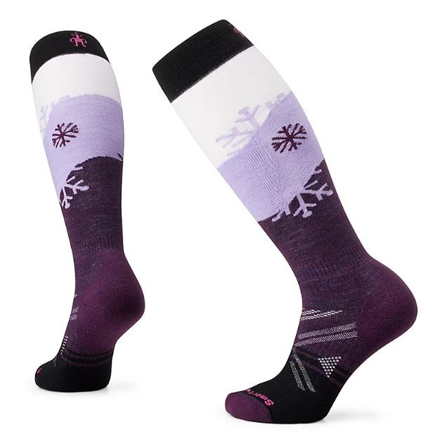 SMARTWOOL Ski Full Cushion Snowpocalypse Pattern OTC Socks Womens, Color: Purple Iris, Size: SM