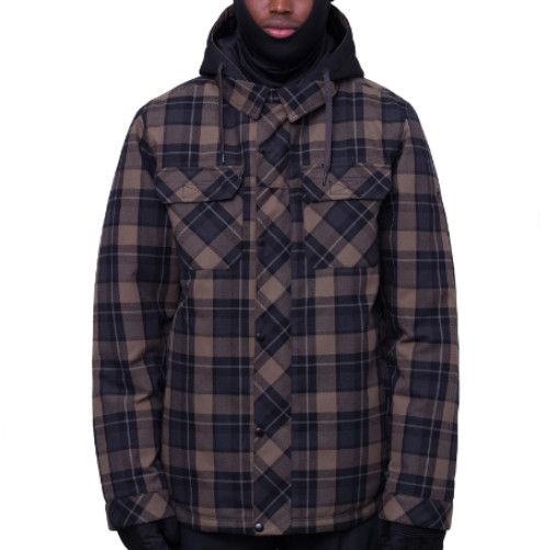 686 Woodland Jacket Mens, Color: Tobacco Plaid, Size: SM