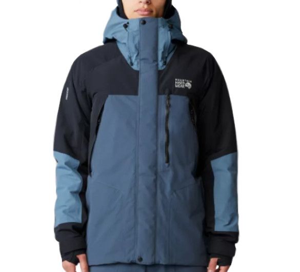MOUNTAIN HARDWEAR First Tracks Insulated Jacket Mens, Color: Moon Blue/Black, Size: XXL