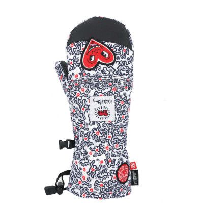 686 Jubilee Mitt Womens, Color: Hello Kitty Black Denim, Size: SM