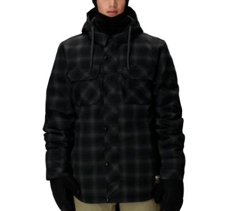 686 Woodland Insulated Jacket Mens, Color: Black Plaid, Size: MD