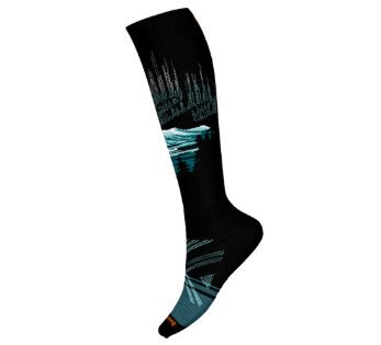 SMARTWOOL Full Cushion Alpine Auroras OTC Womens, Color: Black, Size: SM