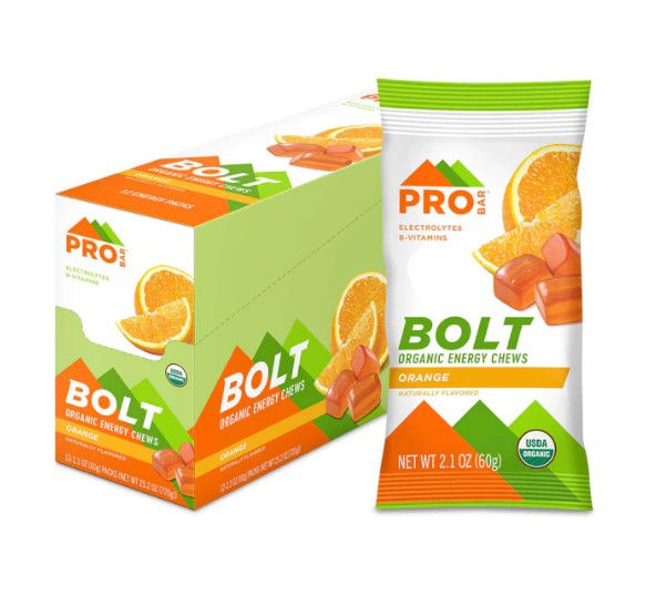 PROBAR Bolt Energy Chews, Flavor: Orange, Size: 60g