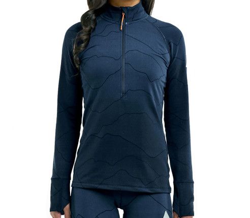 ORAGE Harebelly Heavy Base Layer Top, Color: Mountains Blue, Size: MD