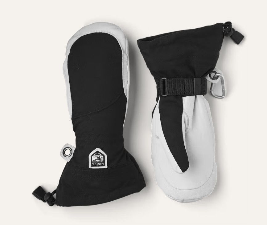 HESTRA Heli Mitt Womens, Color: Black/Off White, Size: 9