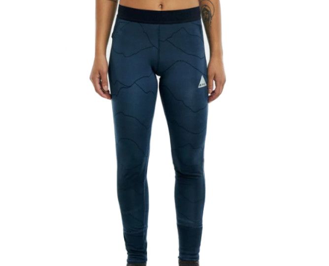 ORAGE Edelweiss Heavy Base Layer Bottom, Color: Mountains Blue, Size: MD