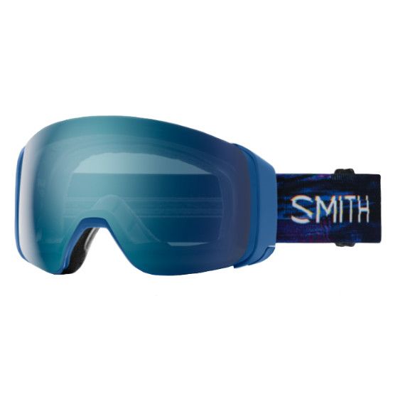 SMITH 4D Mag, Frame Colour: True Blue Glitch, Lens Colour: Chromapop Everyday Blue Mirror