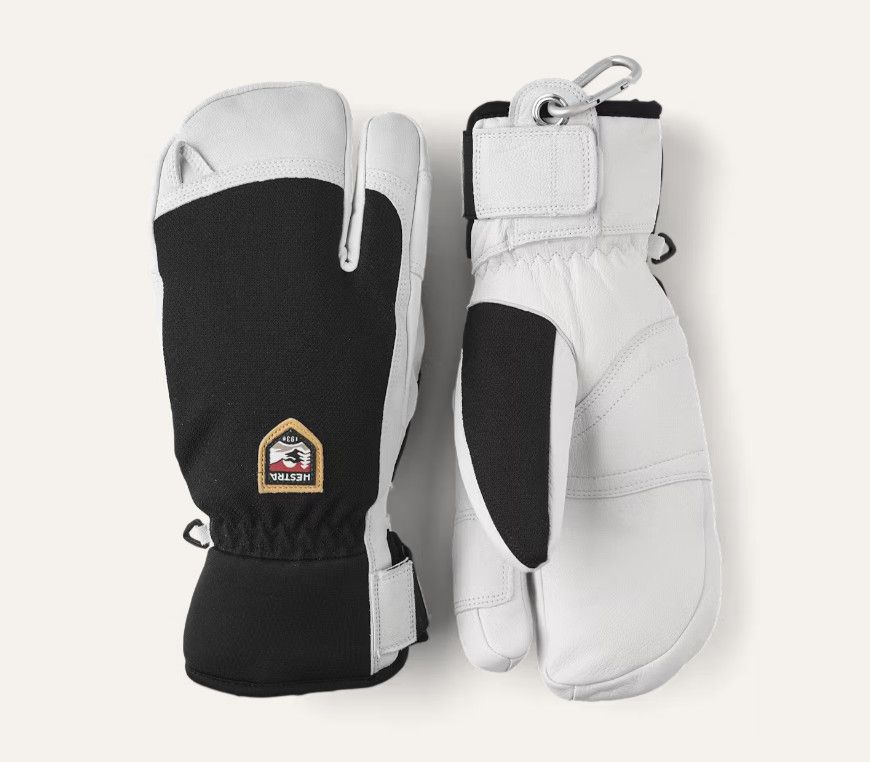 HESTRA Army Leather Patrol 3-finger, Color: Black, Size: 8