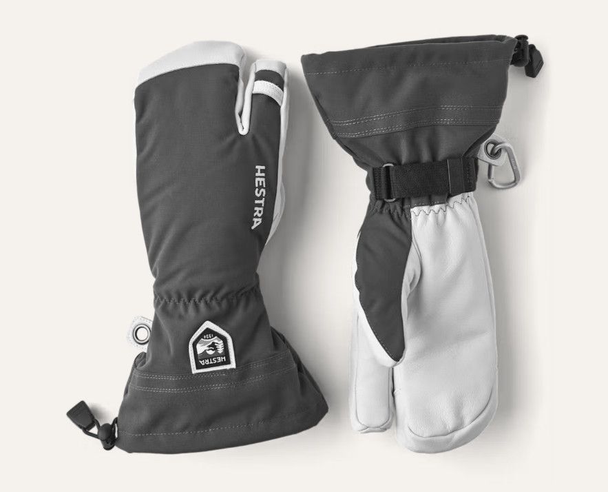 HESTRA Heli 3-Finger, Color: Grey, Size: 10