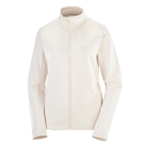 SALOMON Outline Fleece FZ Womens, Color: Whisper White, Size: SM