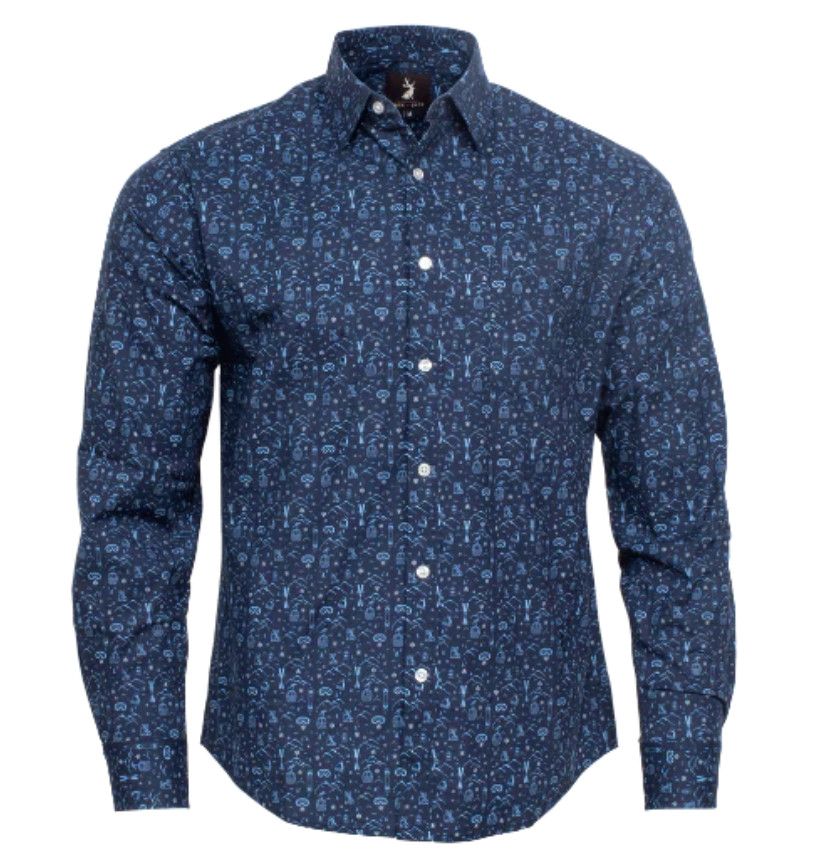 JACK &amp; SAGE Ice Dream Flannel, Color: Night Sky, Size: SM