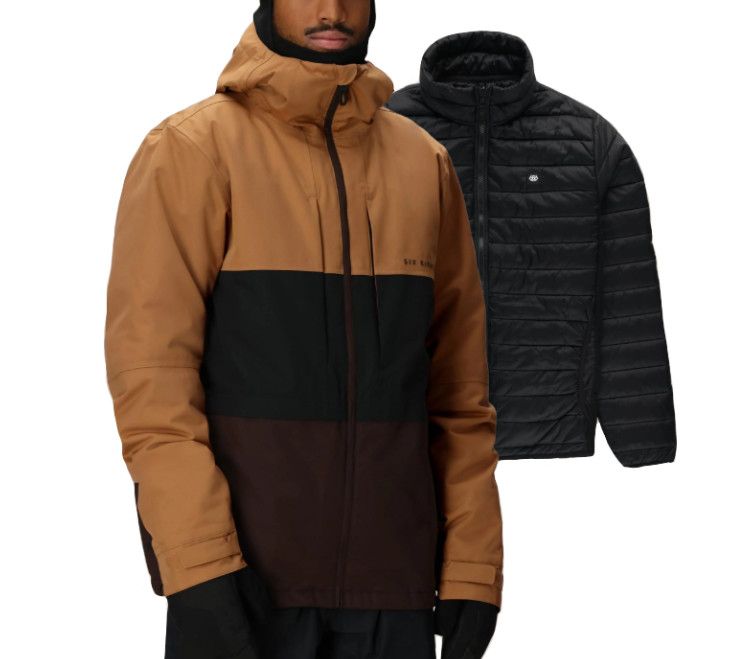 686 Smarty 3 In 1 Form Jacket Mens, Color: Caramel Colourblock, Size: MD