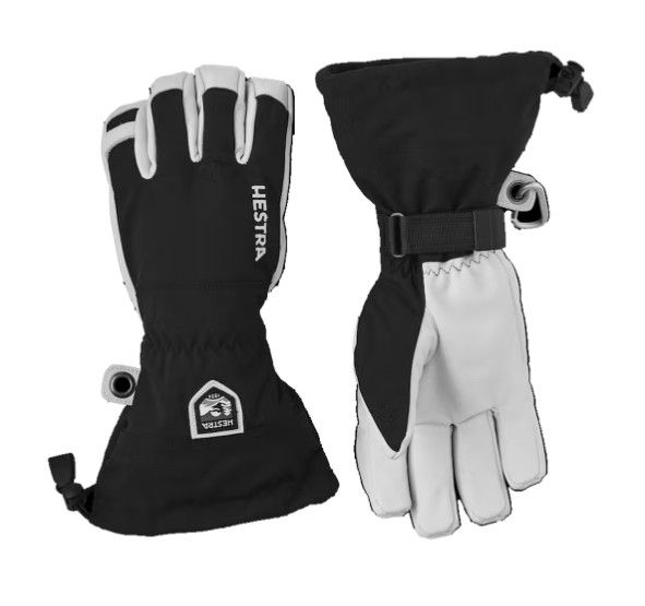 HESTRA Army Leather Heli Ski Glove, Color: Black, Size: 8
