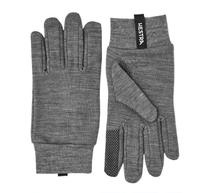 HESTRA Merino Touch Point Glove, Color: Grey, Size: 11