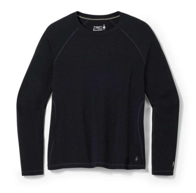 SMARTWOOL Womens Classic Thermal Merino Baselayer Crew Boxed, Color: Black, Size: SM