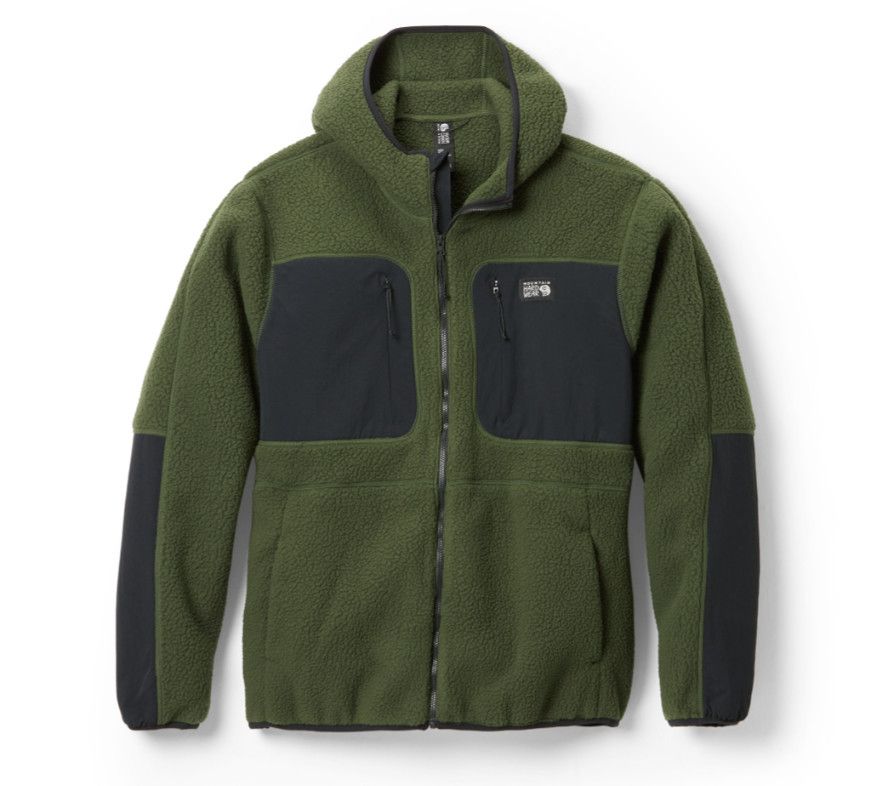 MOUNTAIN HARDWEAR Hicamp Fleece Hoody Mens, Color: Surplus Green, Size: LG
