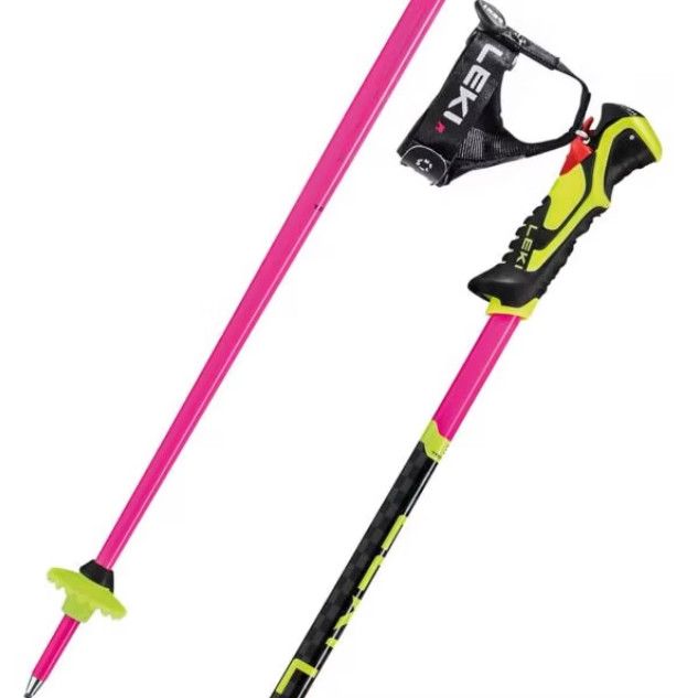 LEKI WCR Lite SL 3D, Colour: Neon Pink/Neon Yellow, Length (cm): 120