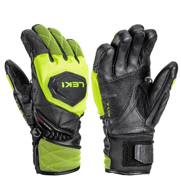 LEKI WCR Venom 3D Youth, Color: Black/Ice Lemon, Size: 6