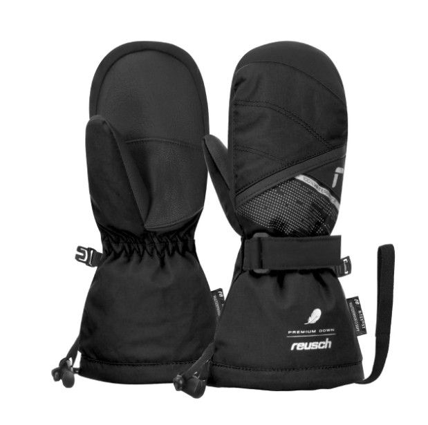 REUSCH Kaden Down R-Tex XT Youth Mitten, Color: Black, Size: LG