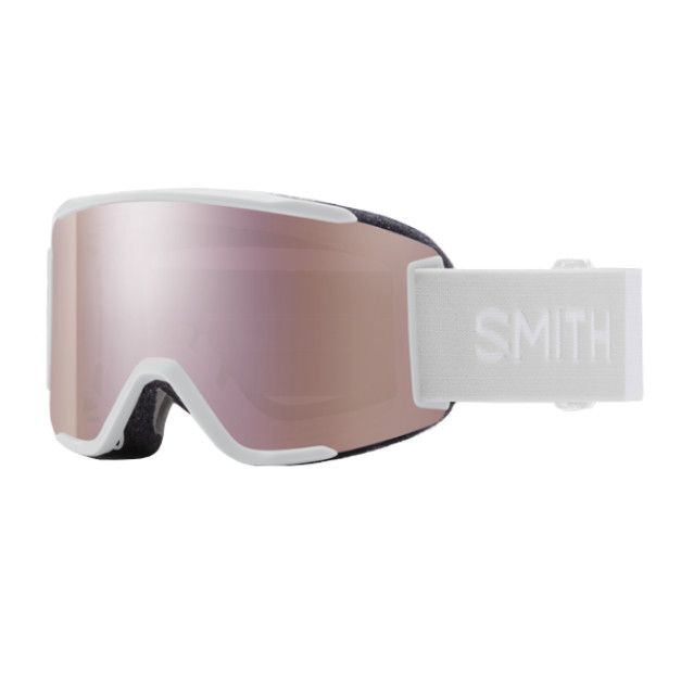 SMITH Squad S, Frame Colour: White Vapor, Lens Colour: Chromapop Everyday Rose Gold Mirror