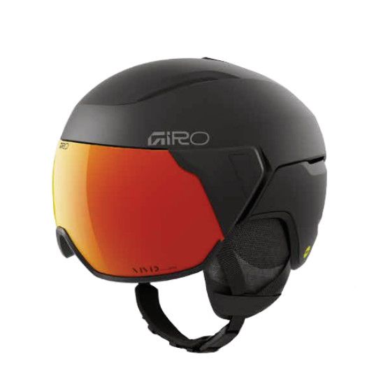 GIRO Orbit Spherical Mips, Color: Matte Black/Vivid Ember, Size: MD